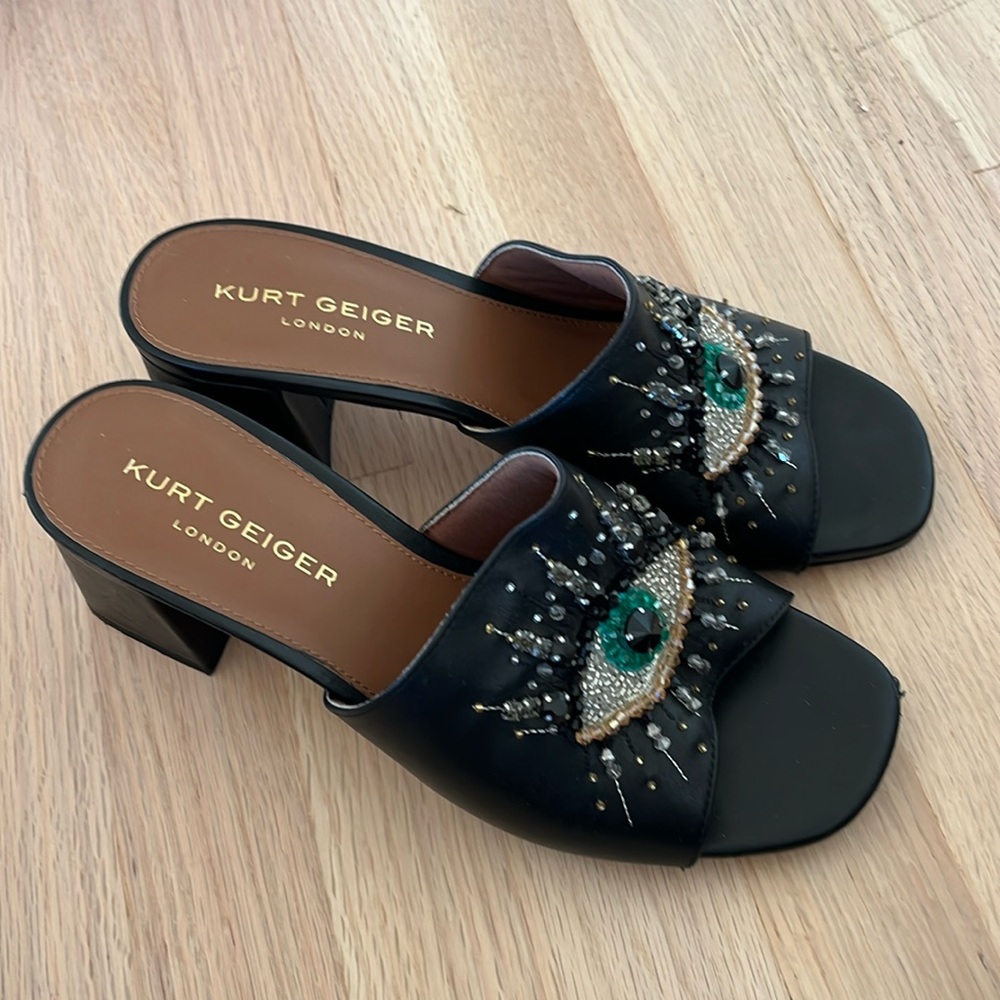 Size 40 Kurt Geiger chunky slides